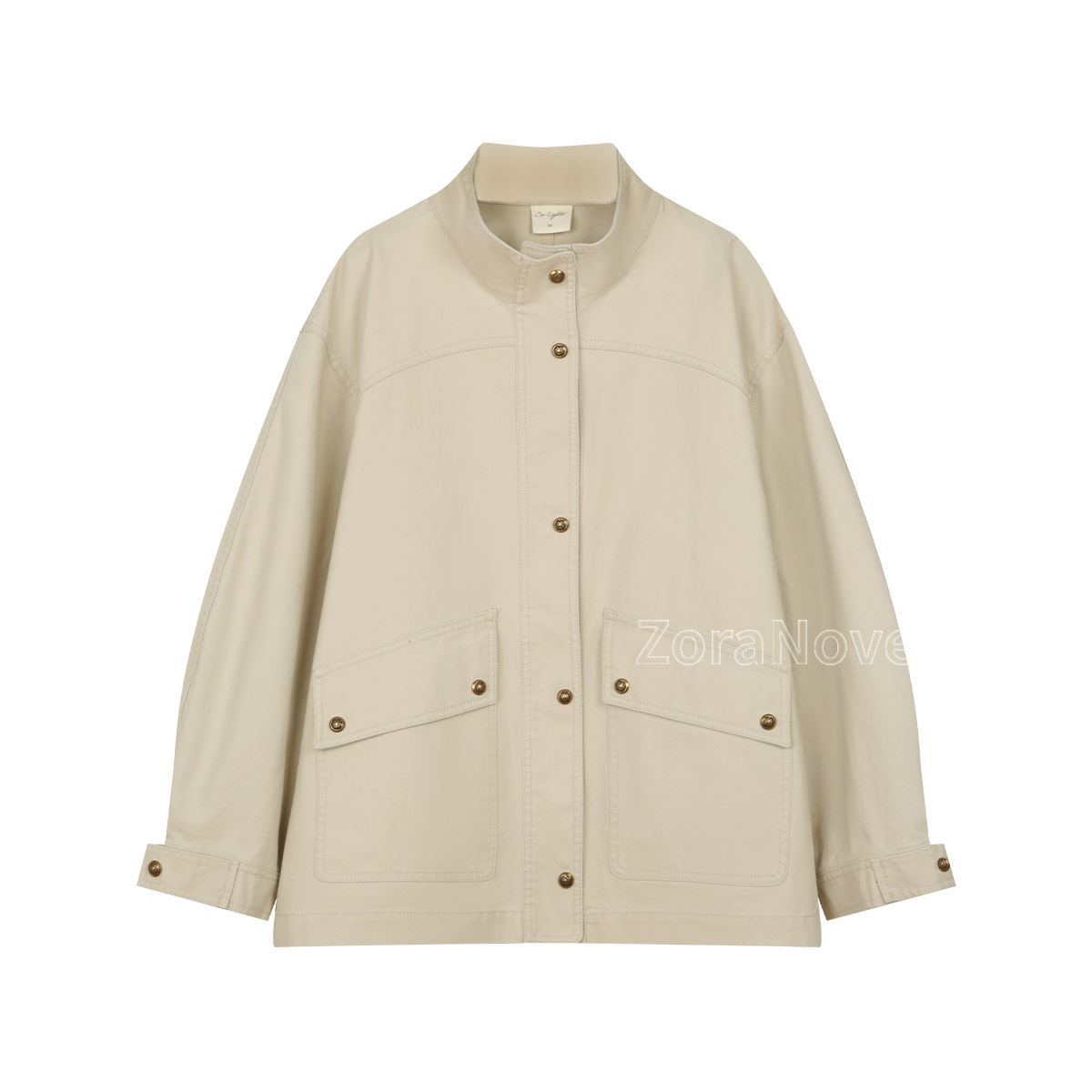 立領工裝風寬鬆夾克