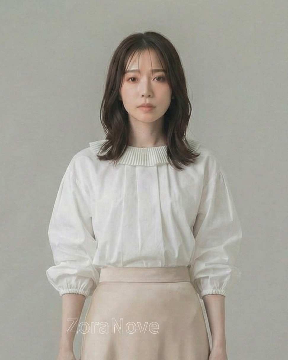 皺褶荷葉領露背綁帶襯衫